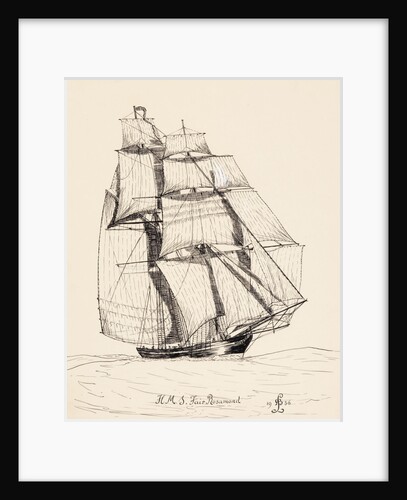 HMS 'Fair Rosamond' (ex-slaver 'Don Amigos') by Alfred Basil Lubbock