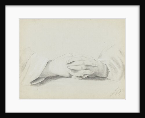 Study of folded hands by Margaret Louisa Herschel