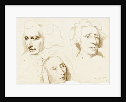 Three sketches of a woman's face by Margaret Louisa Herschel