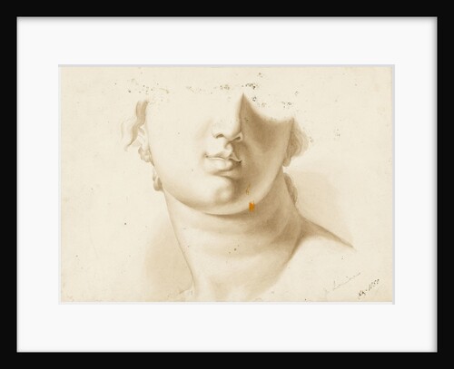 Study of the lower half of a human face, possibly a statue by Margaret Louisa Herschel
