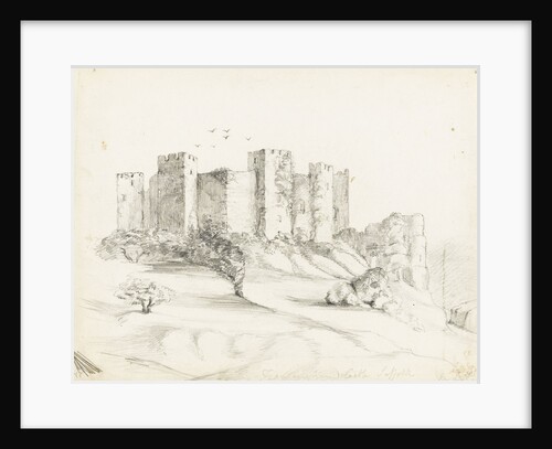 Sketch of Framingham Castle, Suffolk by Margaret Louisa Herschel