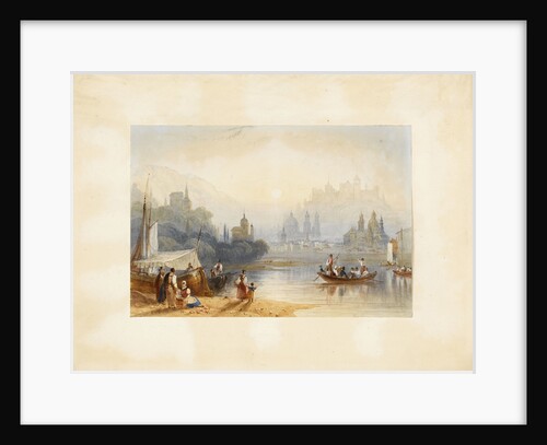 View of river and buildings by Unknown