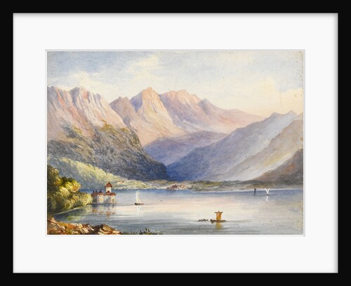 Watercolour of a lake by M. Nicolas Karth