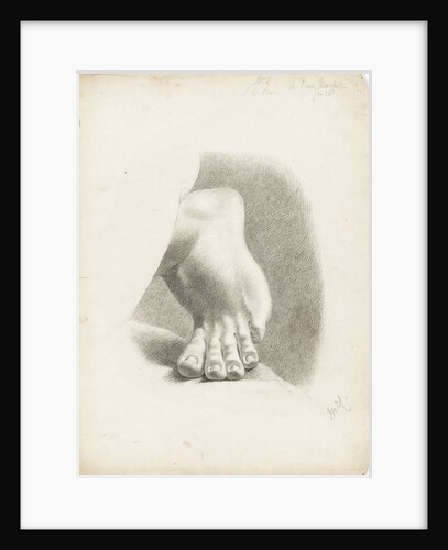 Study of a foot with toes bent by Matilda Rose Herschel
