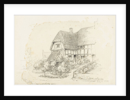 Sketch of a thatched house at 'Pewsey, 10 July 1878' by unknown