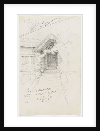 Porch of thatched cottage, Wilcot, Wilts, 10 July 1878 by William James Herschel