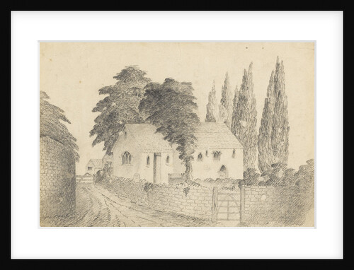 Old Upton church as before restoration (where Sir W.H. is buried)' by Mary Baldwin