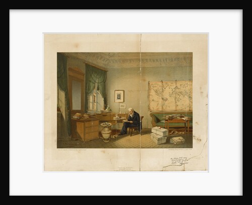 Alexander von Humboldt in his study by E. Hildebrandt