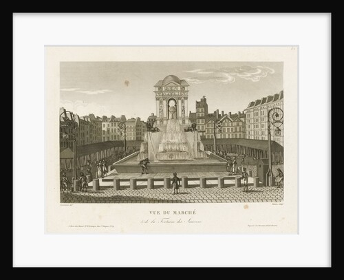 Vue du Marche & de la Fontaine des Innocens by Courvoisier