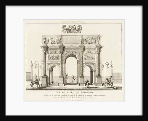 View of the Arc de Triomphe du Carrousel, Paris by Charles Francois Leonard Fontaine