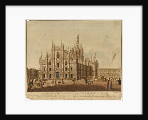 View of the cathedral in Milan by Federico Lose