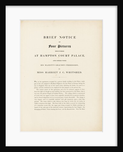 The Last Supper- brief notice by Peltro William Tomkins