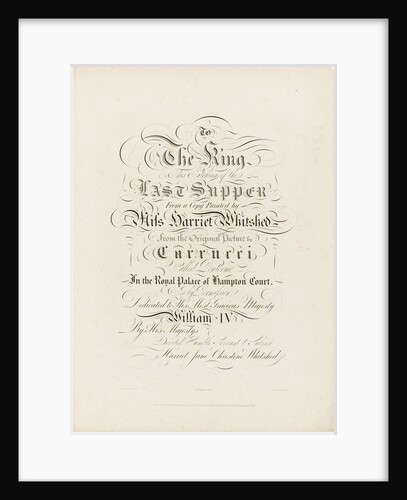The Last Supper- dedication by Peltro William Tomkins
