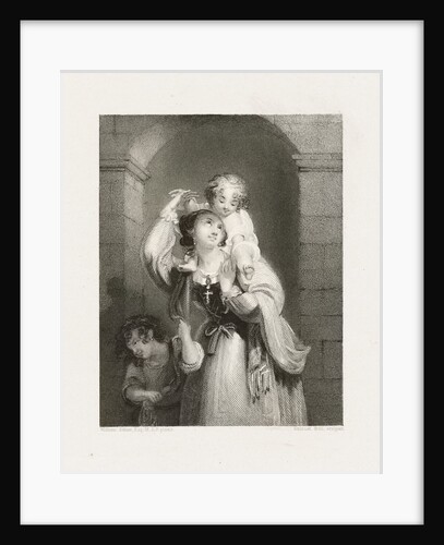 Young woman with two children by William Salter