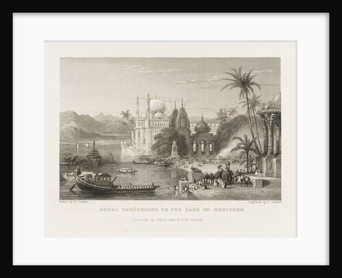 'Gouri descending to the Lake of Oodipoor', detail by William Purser
