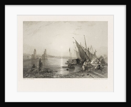 Arab dhows at anchor, detail by H. Warren