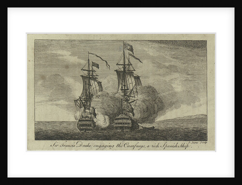 Sir Francis Drake engaging the 'Cacafuego', a rich Spanish ship by John June