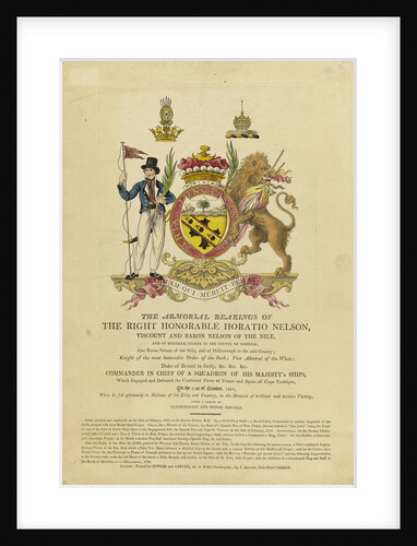 Arms of Horation Nelson by J. Adlard