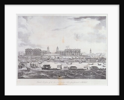A view of Nelson's funeral procession by Augustus Charles Pugin