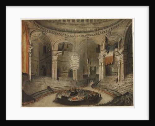 Interment of Nelson at St Paul's, 9 January 1806 by Augustus Charles Pugin