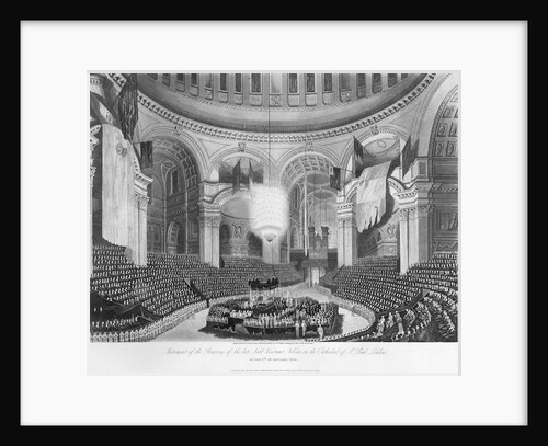 Interment of the Remains of the late Lord Viscount Nelson in the Cathedral of St Paul, London on the 9th of January 1806 by Augustus Charles Pugin