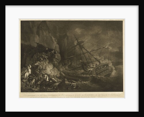 The loss of the East India Company's ship 'Halsewell' on the night of the 5-6 January 1786 by Robert Dodd