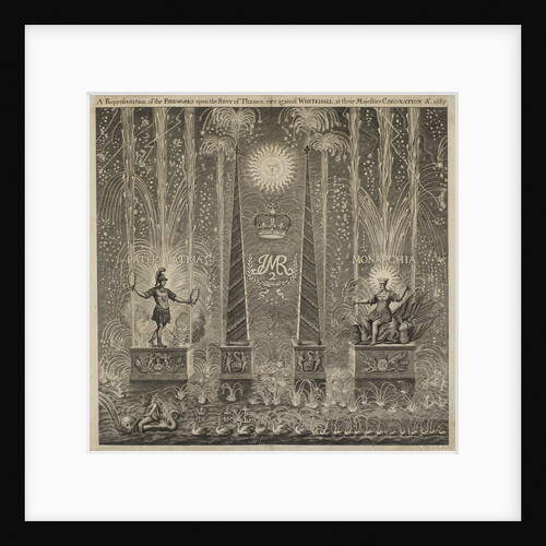 Fireworks on the occasion of the coronation 1685 by Unknown