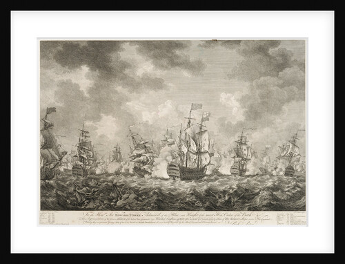 The defeat of the French fleet off Belle-Isle on the 20 November 1759 by Richard Paton