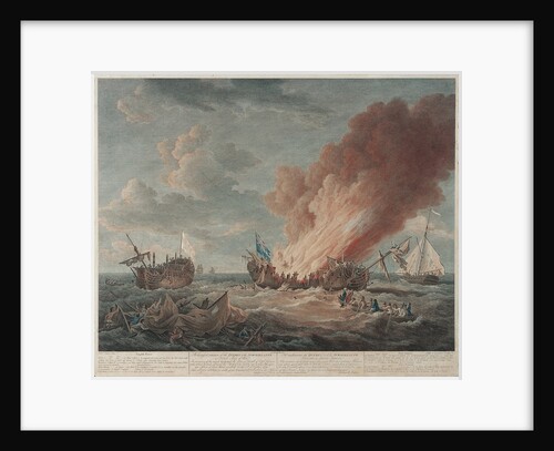 The distressed situation of the 'Quebec' and the 'Surveillante', 6 October 1779 by Richard Paton