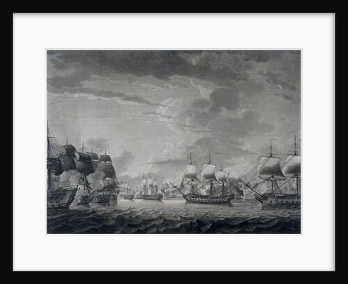 The scene between the 'Dominica' and 'Guadeloupe' in the West Indies, 12 April 1782 by Robert Dodd