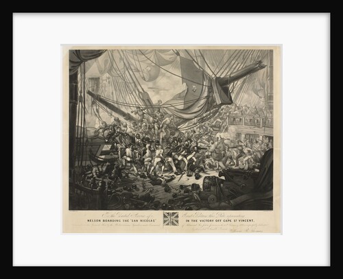 'Nelson boarding the 'San Nicolas' in the victory off Cape St Vincent, 14 February 1797 by W.R. Thomas