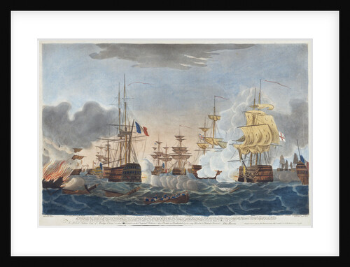 Immediately after the destruction of 'L' Orient' at the Battle of the Nile by Thomas Whitcombe