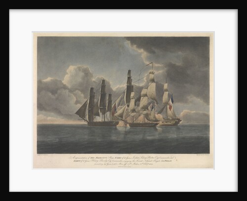 HMS 'Fairy' and 'Harpy' engaging the French frigate 'La Pallas' off St Malo, 6 February 1800 by Francis Chesham