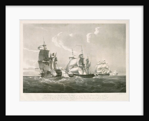 Engagement between the 'Guillaume Tel' and HMS 'Penelope', 30 March 1800 by Nicholas Pocock