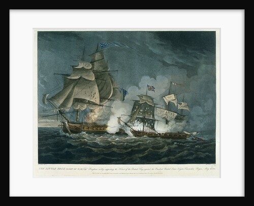 Sloop of war 'Little Belt' in action by William Elmes