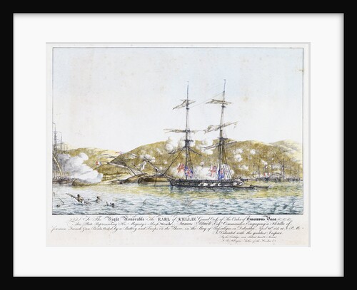 Action between HM sloop 'Weazle' and the French fleet, 22 April 1813 by Frans Baltazar Solveyns