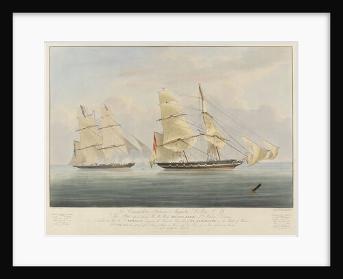 HM brig 'Black Joke' engaging the Spanish slave brig 'El Almirante' by William John Huggins