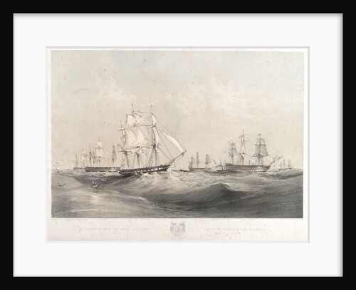 The English and French fleets in the Baltic, 1854 by Oswald Walter Brierly