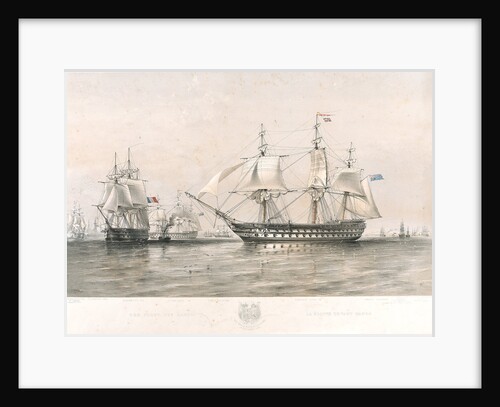 The English and French fleets in the Baltic, 1854 by Oswald Walter Brierly