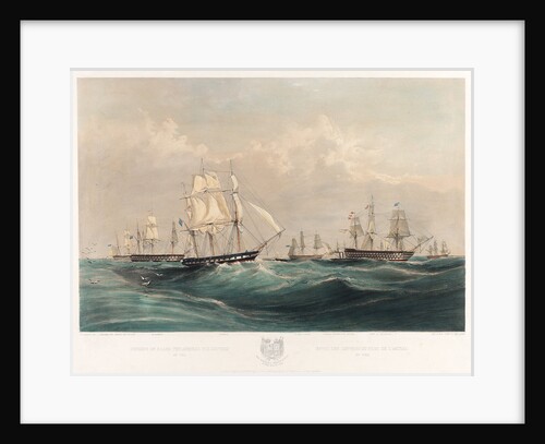 The English and French fleets in the Baltic, 1854 by Oswald Walter Brierly