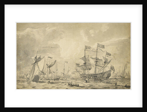 Charles II's visit to the combined French and English fleets at the Nore, 5 June 1672 by Willem Van de Velde the Younger