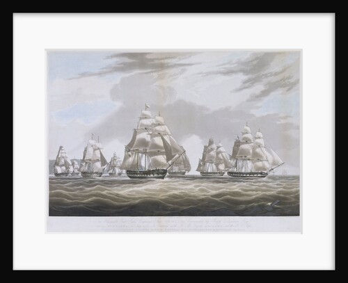 The East India Company's ship 'Inglis' leaving St Helena, in July 1830 by William John Huggins