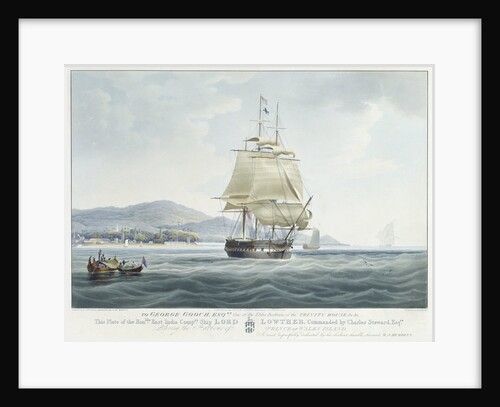 The East India Company's ship 'Lord Lowther', commanded by Charles Steward, leaving the harbour of Prince of Wales island by William John Huggins