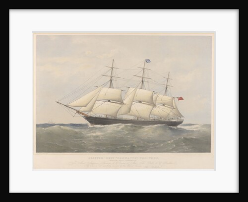 Lithograph of clipper ship 'Coonatto' (1863) by Thomas Goldsworth Dutton