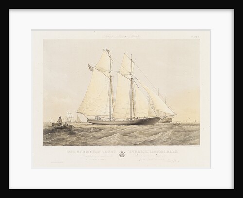 The schooner yacht 'Sverige' by Thomas Sewell Robins