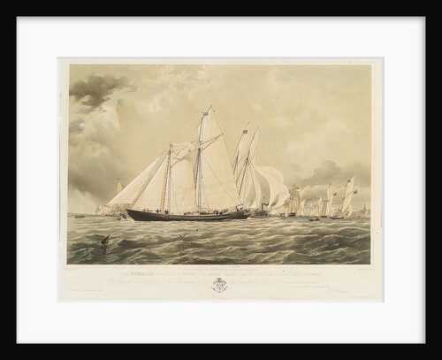 The 'Sverige' winning the Royal Thames Yacht Club match on 1 June 1853 by Thomas Sewell Robins