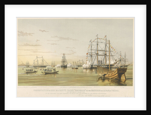 Presentation of HMY 'Emperor' to the Emperor of Japan at Yeddo, on the 26 August 1858 by F. le Breton Bedwell