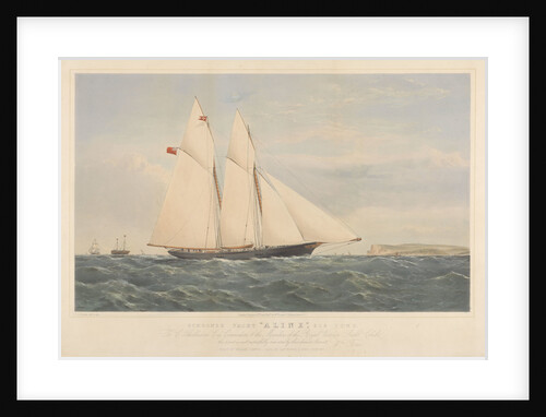 Schooner Yacht Aline,  216 Tons... Royal Victoria Yacht Club by Thomas Goldsworth Dutton