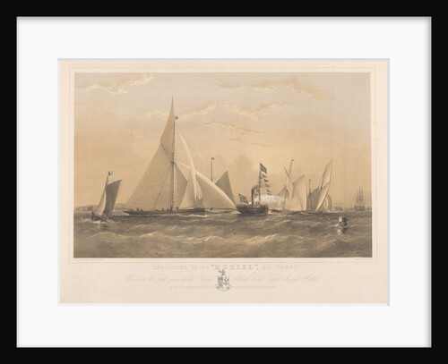 The Cutter Yacht Muriel,  40 Tons, Winning the Cup given by the Royal Albert Yacht Club, August 19th 1869 by Arthur Wellington Fowles
