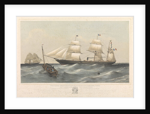 Steamship 'Vittorio Emanuele' ad elice di Bandiera Sarda by Thomas Goldsworth Dutton